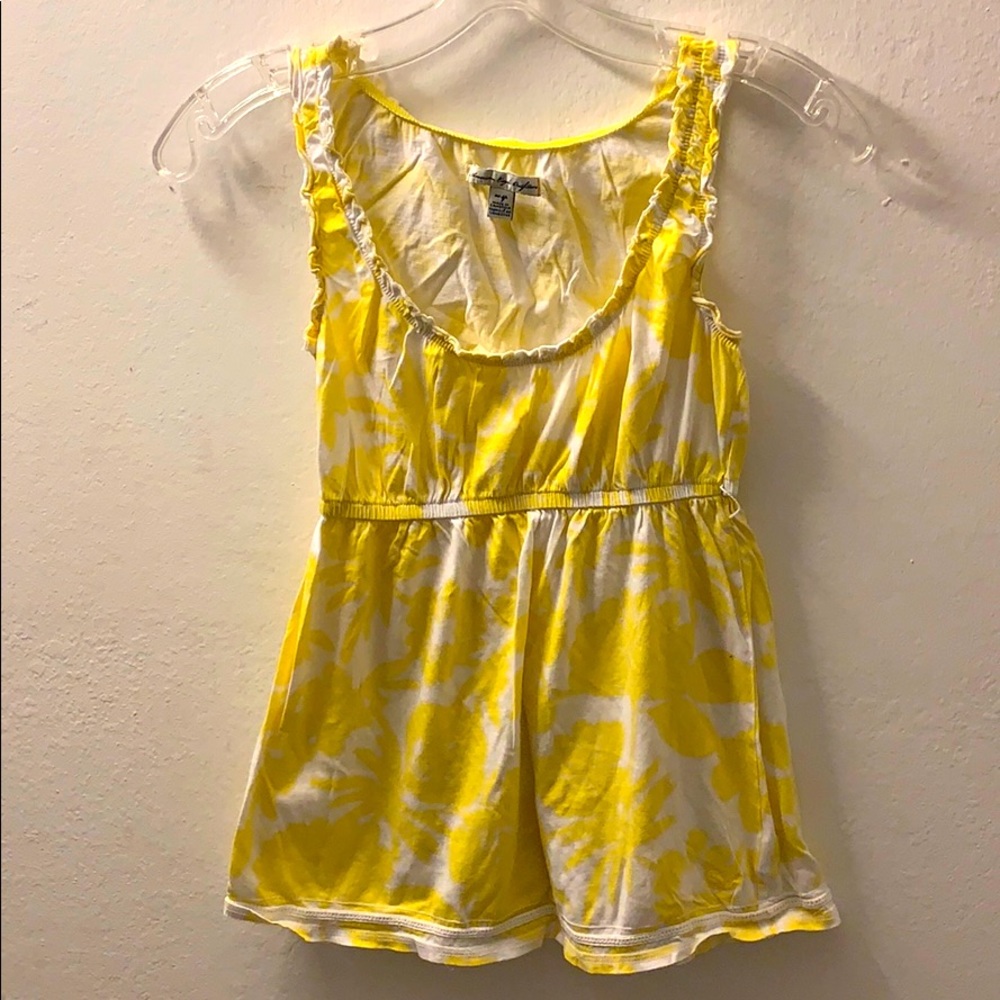 Floral Yellow Tank Top